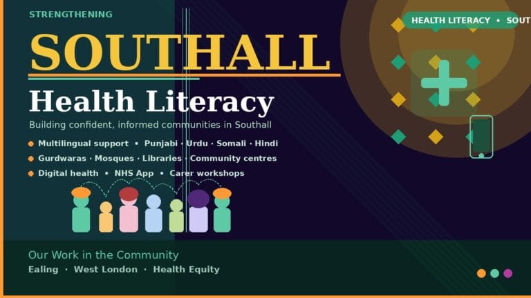 Strengthening Health Literacy in Southall: Why It Matters and How We Support Our Community
